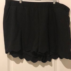 Black scalloped shorts- size 22 Torrid